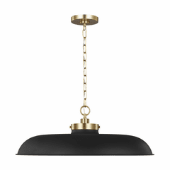 Chapman & Myers Wellfleet 1-LT Large Pendant - Black - CP1111MBKBBS Chapman & Myers Wellfleet 1-LT Large Pendant - Black - CP1111MBKBBS