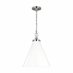 Chapman & Myers Wellfleet 1-LT Medium Cone Pendant - Matte White - CP1271MWTPN
