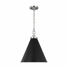 Chapman & Myers Wellfleet 1-LT Medium Cone Pendant - Midnight Black - CP1271MBKPN