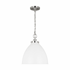 Chapman & Myers Wellfleet 1-LT Medium Dome Pendant - Matte White - CP1291MWTPN