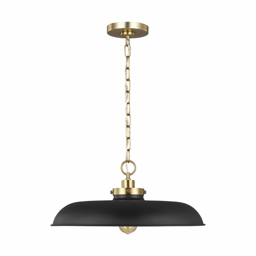 Chapman & Myers Wellfleet 1-LT Medium Pendant - Black - CP1231MBKBBS