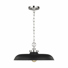 Chapman & Myers Wellfleet 1-LT Medium Pendant - Black - CP1231MBKPN