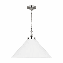 Chapman & Myers Wellfleet 1-LT Medium Wide Pendant - Matte White - CP1311MWTPN