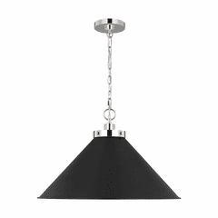 Chapman & Myers Wellfleet 1-LT Medium Wide Pendant - Midnight Black - CP1311MBKPN