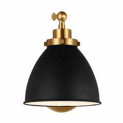Chapman & Myers Wellfleet 1-LT Single Arm Wall Sconce - Black - CW1131MBKBBS Chapman & Myers Wellfleet 1-LT Single Arm Wall Sconce - Black - CW1131MBKBBS