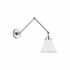 Chapman & Myers Wellfleet 1-LT Task Wall Sconce - Matte White - CW1151MWTPN
