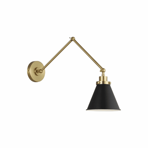 Chapman & Myers Wellfleet 1-LT Task Wall Sconce - Midnight Black - CW1151MBKBBS