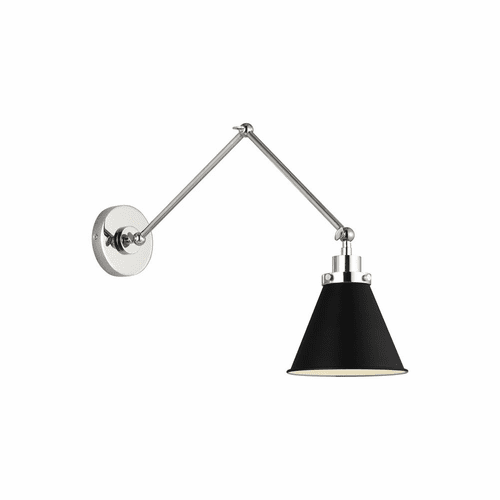 Chapman & Myers Wellfleet 1-LT Task Wall Sconce - Midnight Black - CW1151MBKPN