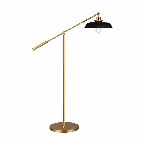 Chapman & Myers Wellfleet 1-LT Wide Floor Lamp - Midnight Black - CT1141MBKBBS1
