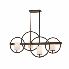 Cirque 4-Light Island Chandelier - Dark Bronze - FSN-4370-OPAL-DBRZ Cirque 4-Light Island Chandelier - Dark Bronze - FSN-4370-OPAL-DBRZ