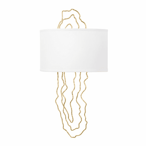 Corbett 5th Avenue 2 Light Wall Sconce - Vintage Gold Leaf - 404-02-VGL