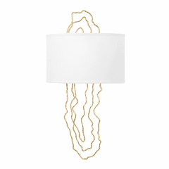 Corbett 5th Avenue 2 Light Wall Sconce - Vintage Gold Leaf - 404-02-VGL Corbett 5th Avenue 2 Light Wall Sconce - Vintage Gold Leaf - 404-02-VGL