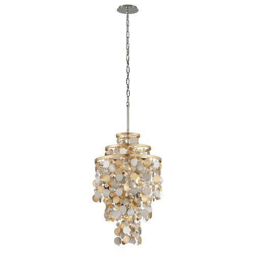 Corbett Ambrosia 5-LT Pendant - Gold Silver Leaf & Stainless - 215-45
