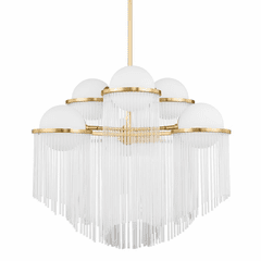 Corbett Celestial 6 Light Chandelier - Aged Brass - 398-32-AGB