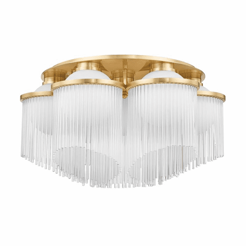 Corbett Celestial 7 Light Semi Flush Mount - Aged Brass - 398-26-AGB