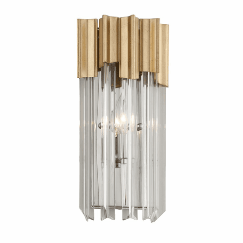 Corbett Charisma 1-LT Wall Sconce - Gold Leaf W Polished Stainless - 220-11