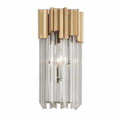 Corbett Charisma 1-LT Wall Sconce - Gold Leaf W Polished Stainless - 220-11