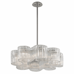 Corbett Circo 8-LT Pendant - Satin Silver Leaf - 240-48