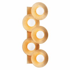 Corbett Emerald 5 Light Wall Sconce - Vintage Gold Leaf - 333-05-VGL