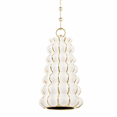 Corbett Esperanza 1 Light Pendant - Ceramic Gloss White - 394-10-CGW
