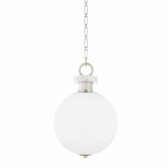 Corbett Haru 1 Light Small Pendant - Burnished Nickel - 395-13-BN Corbett Haru 1 Light Small Pendant - Burnished Nickel - 395-13-BN