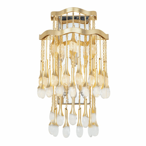 Corbett Lighting Kiara 3-LT Wall Sconce - Gold Leaf - 286-13