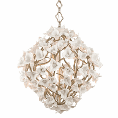 Corbett Lily 6-LT Pendant - Enchanted Silver Leaf - 211-46