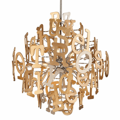 Corbett Media 16-LT Medium Pendant - Multi-Leaf With Stainless - 208-412 Corbett Media 16-LT Medium Pendant - Multi-Leaf With Stainless - 208-412