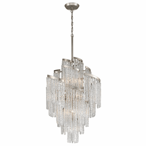 Corbett Mont Blanc 13-LT Chandelier - Modern Silver Leaf - 243-413