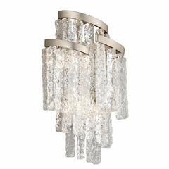 Corbett Mont Blanc 3-LT Wall Sconce - Modern Silver Leaf - 243-13