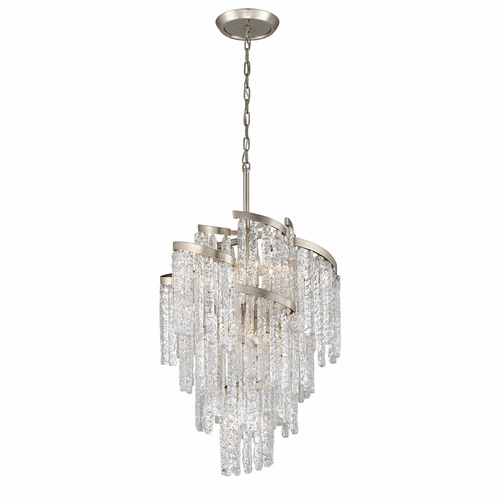 Corbett Mont Blanc 9-LT Chandelier - Modern Silver Leaf - 243-49