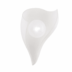 Corbett Moonstone 1 Light Wall Sconce - Gesso White - 331-01-GSW