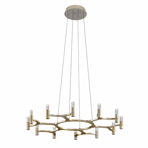 Corbett Nexus 12-LT Chandelier - Satin Silver Leaf - 258-012