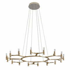 Corbett Nexus 16-LT Chandelier - Satin Silver Leaf - 258-016