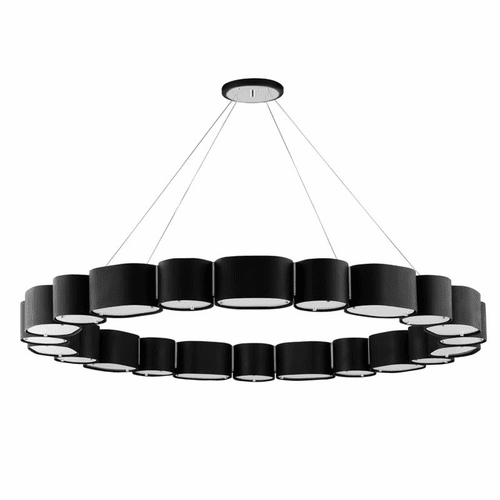 Corbett Opal 22 Light Chandelier - Soft Black/Stainless Steel - 393-50-SBK/SS