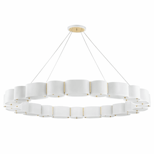 Corbett Opal 22 Light Chandelier - Soft White/Vintage Brass - 393-50-SWH/VB