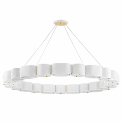 Corbett Opal 22 Light Chandelier - Soft White/Vintage Brass - 393-50-SWH/VB