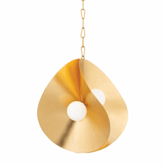 Corbett Peony 4 Light Medium Pendant - Gold Leaf - 330-24-GL