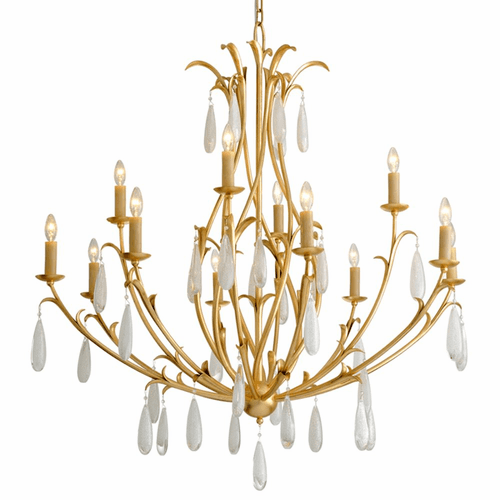 Corbett Prosecco 12-LT Chandelier - Gold Leaf - 293-012