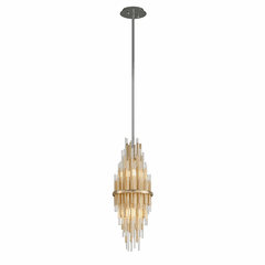 Corbett Theory 2-LT Pendant Mini - Gold Leaf W Polished Stainless - 238-41