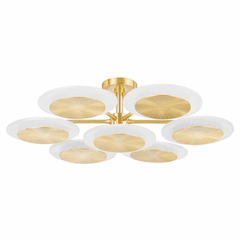 Corbett Topaz 7 Light Chandelier - Vintage Polished Brass - 328-38-VPB