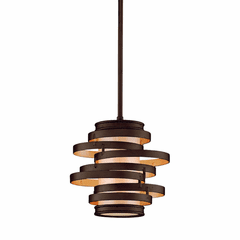 Corbett Vertigo 1-LT Mini Pendant - Bronze And Gold Leaf - 113-41