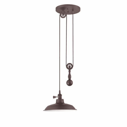 Craftmade 1-LT Pulley Pendant - Aged Bronze Brushed - P400-ABZ