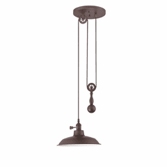 Craftmade 1-LT Pulley Pendant - Aged Bronze Brushed - P400-ABZ Craftmade 1-LT Pulley Pendant - Aged Bronze Brushed - P400-ABZ