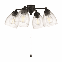 Craftmade 4-LT Universal Fan Light Kit - Flat Black - LK401105-FB-LED