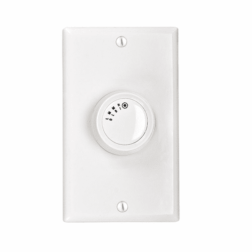 Craftmade 4 Speed Rotary Dial Fan Wall Control 5 Amp - White - CM-4SDH-5