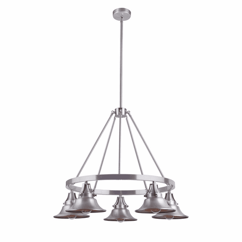 Craftmade 5 Light Union Outdoor Chandelier - Satin Aluminum - 54025-SA