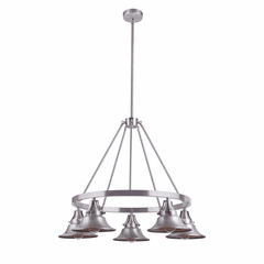 Craftmade 5 Light Union Outdoor Chandelier - Satin Aluminum - 54025-SA