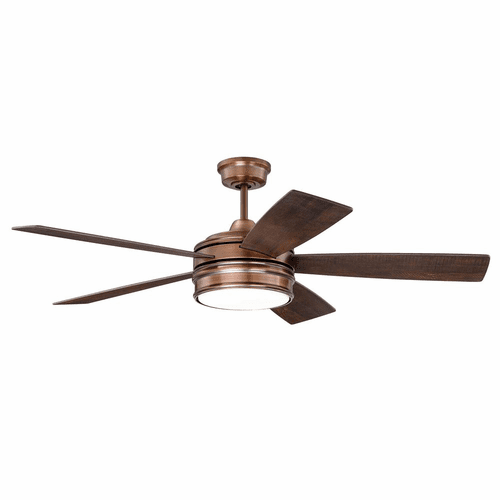 Craftmade 52" Braxton Ceiling Fan - Brushed Copper - BRX52BCP5