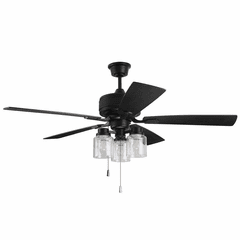 Craftmade 52" Kate Ceiling Fan in Flat Black - Flat Black  - KTE52FB5